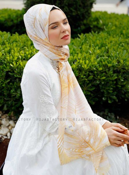 Luthfa - Hijab Estampado Amarillo - Sal Evi
