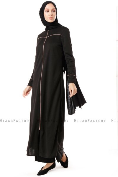 Lylah - Abaya Negro - Miss Cazibe