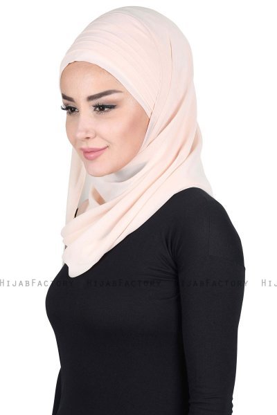 Malin - Hijab Chiffon Práctico Beige