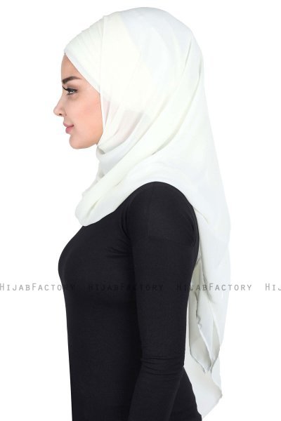 Malin - Hijab Chiffon Práctico Crema