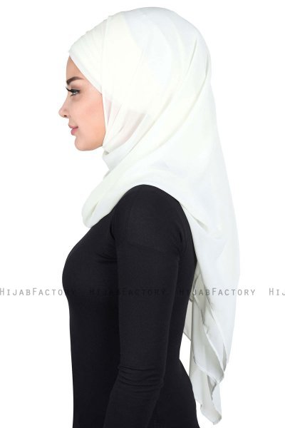 Malin - Hijab Chiffon Práctico Crema