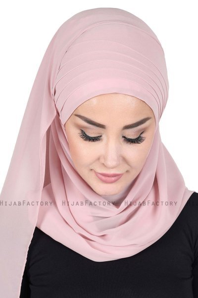 Malin - Hijab Chiffon Práctico Rosa De Antaño