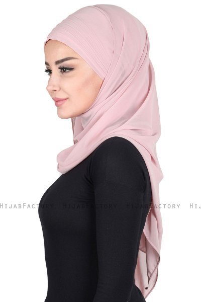 Malin - Hijab Chiffon Práctico Rosa De Antaño