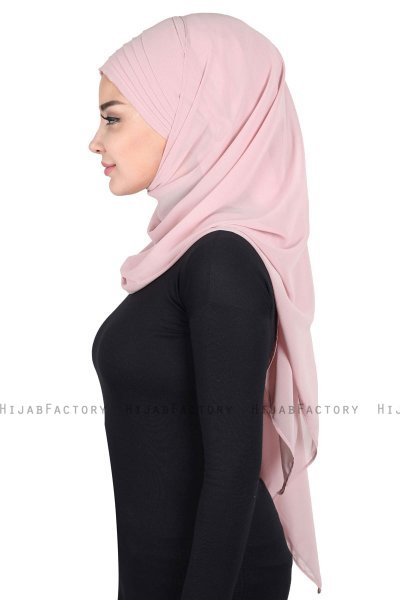 Malin - Hijab Chiffon Práctico Rosa De Antaño