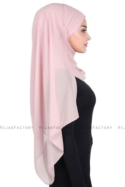 Malin - Hijab Chiffon Práctico Rosa De Antaño