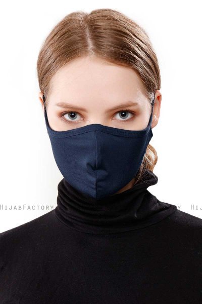 Asli - Hijab Sport Mascarilla Azul Marino / Cubierta De La Cara
