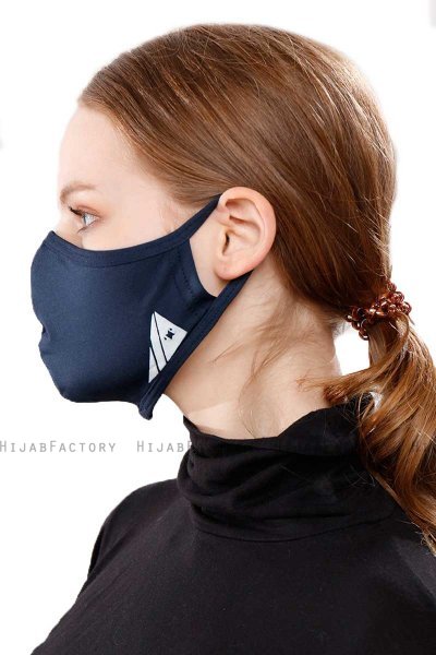 Asli - Hijab Sport Mascarilla Azul Marino / Cubierta De La Cara