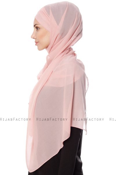 Mehtap - Chiffon Hijab One-Piece Práctico Rosa De Antaño