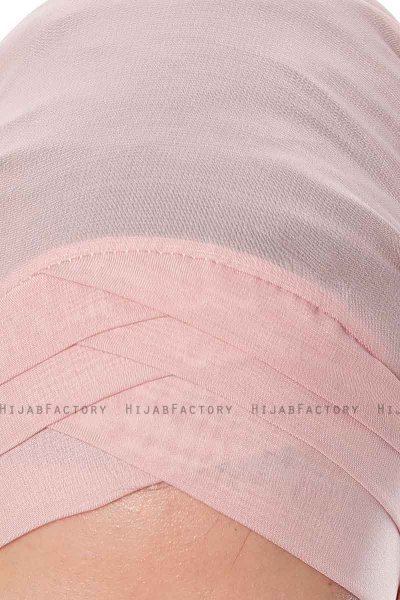 Mehtap - Chiffon Hijab One-Piece Práctico Rosa De Antaño