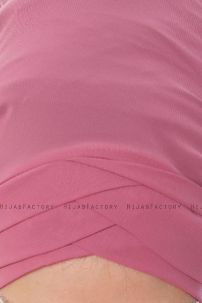Mehtap - Chiffon Hijab One-Piece Práctico Rosa Oscuro