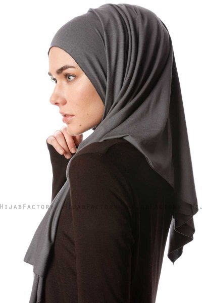 Melek - Hijab Jersey Premium Antracita - Ecardin