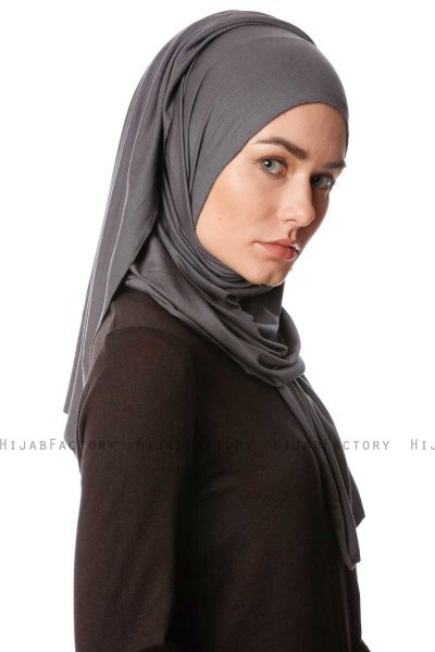 Melek - Hijab Jersey Premium Antracita - Ecardin