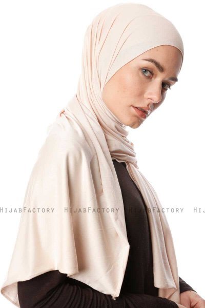 Melek - Hijab Jersey Premium Beige - Ecardin