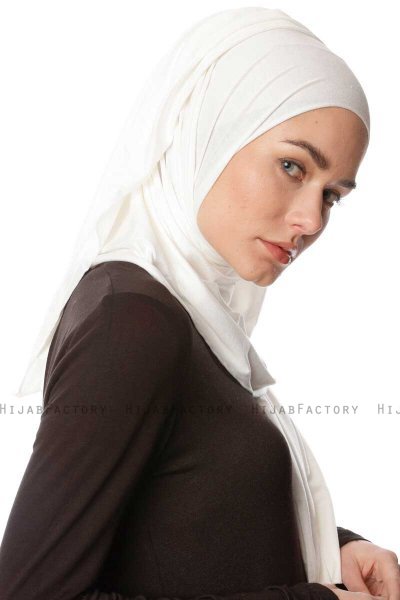 Melek - Hijab Jersey Premium Crema - Ecardin