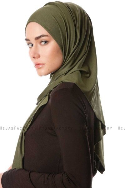 Melek - Hijab Jersey Premium Caqui - Ecardin
