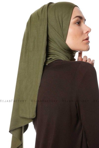 Melek - Hijab Jersey Premium Caqui - Ecardin