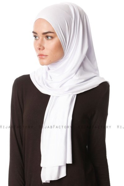 Melek - Hijab Jersey Premium Blanco - Ecardin