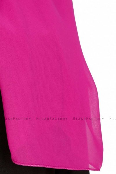 Merve Mörk Fuchsia Krep Chiffon Hijab 4A1737e