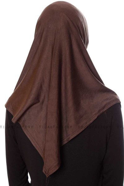 Mia - Hijab Al Amira Marrón One-Piece - Ecardin
