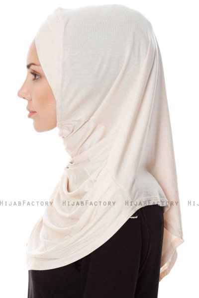 Mia - Hijab Al Amira Beige Claro One-Piece - Ecardin