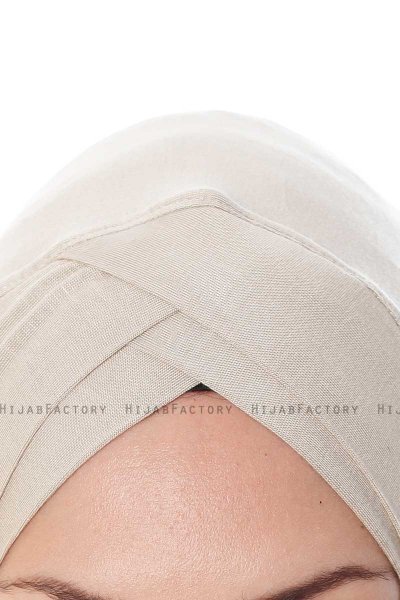 Mia - Hijab Al Amira Taupe Claro One-Piece - Ecardin
