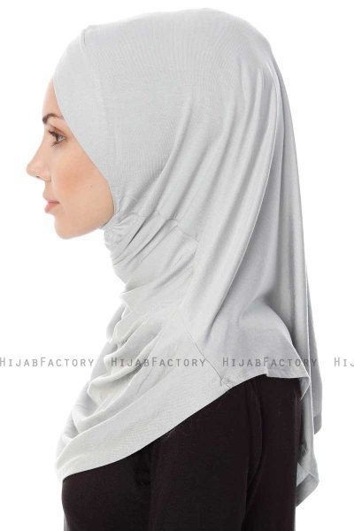 Mia - Hijab Al Amira Gris Claro One-Piece - Ecardin