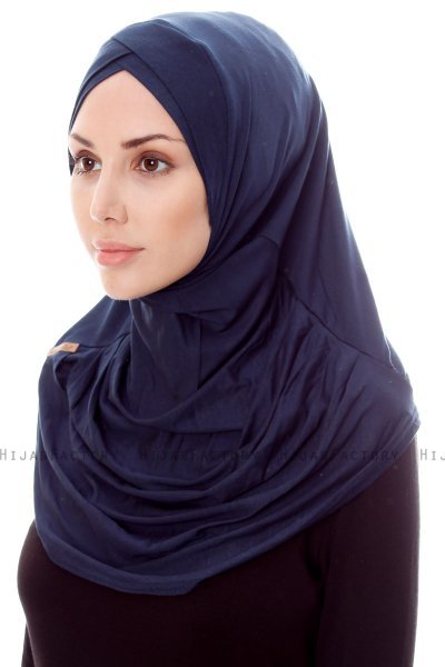 Mia - Hijab Al Amira Azul Marino One-Piece - Ecardin