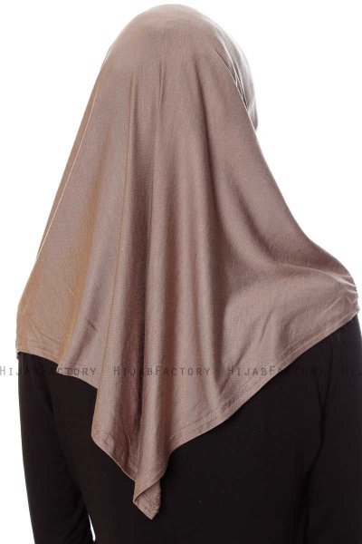 Mia - Hijab Al Amira Taupe Oscuro One-Piece - Ecardin