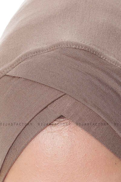 Mia - Hijab Al Amira Taupe Oscuro One-Piece - Ecardin