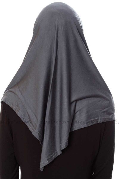 Mia - Hijab Al Amira Gris Oscuro One-Piece - Ecardin