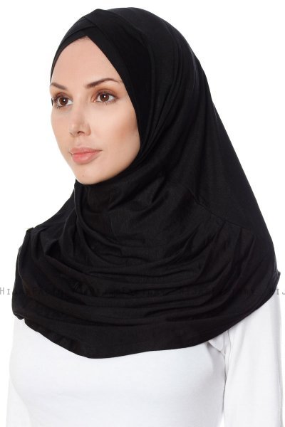 Mia - Hijab Al Amira Negro One-Piece - Ecardin
