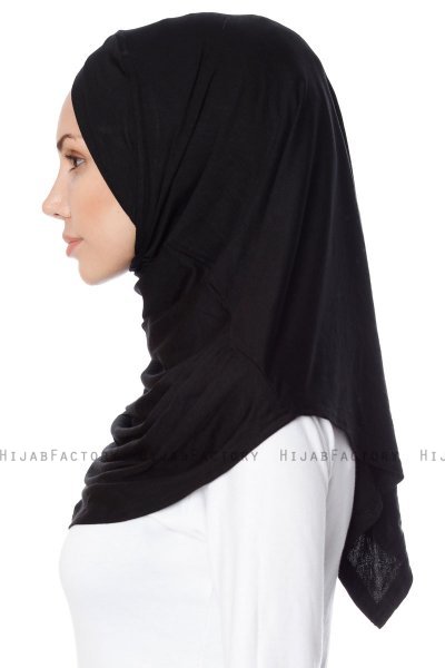 Mia - Hijab Al Amira Negro One-Piece - Ecardin