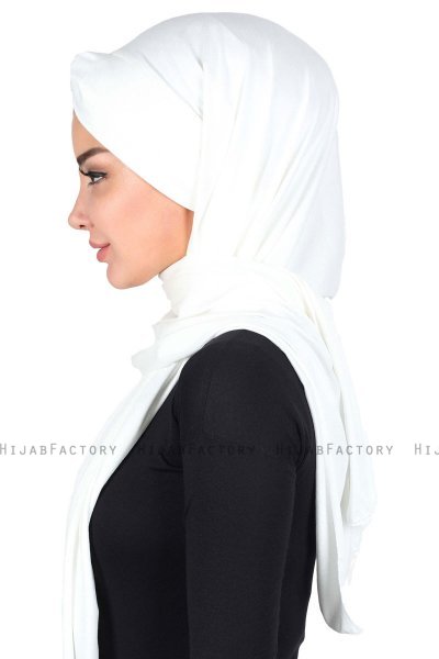 Mikaela - Hijab De Algodón Práctico Crema & Taupe