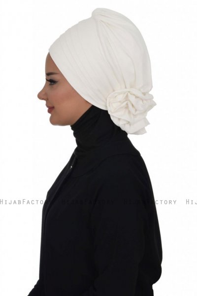 Monica - Turbante De Algodón Blanco - Ayse Turban
