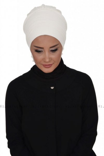Monica - Turbante De Algodón Blanco - Ayse Turban
