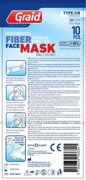Mascarilla Marcado-CE IIR 10-pack - Graid