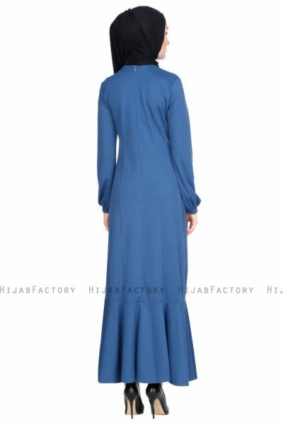 Nadia Indigo Klänning Med Volang Miss Halima 280246d