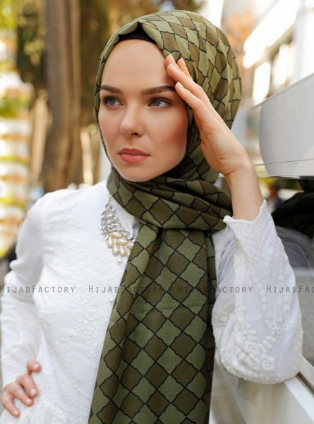 Nakia - Hijab Estampado Caqui - Sal Evi