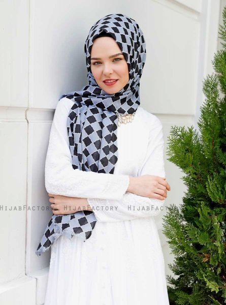 Nakia - Hijab Estampado Negro - Sal Evi