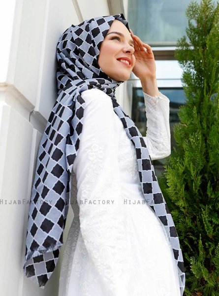 Nakia - Hijab Estampado Negro - Sal Evi