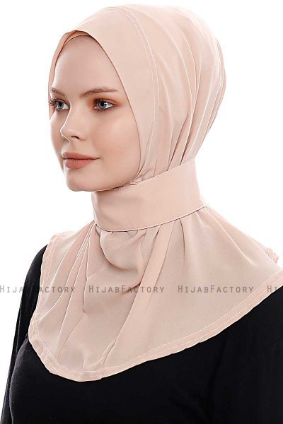 Narin - Hijab Crepe One-Piece Práctico Beige