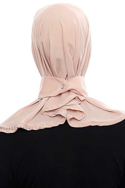 Narin - Hijab Crepe One-Piece Práctico Beige