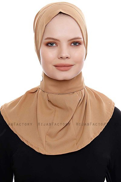 Narin - Hijab Crepe One-Piece Práctico Camel