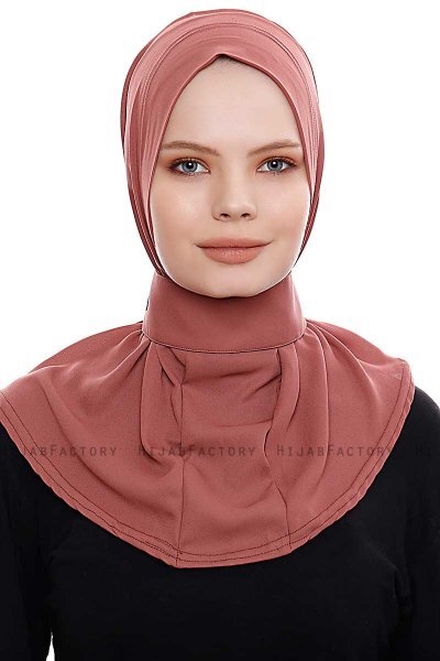 Narin - Hijab Crepe One-Piece Práctico Clay