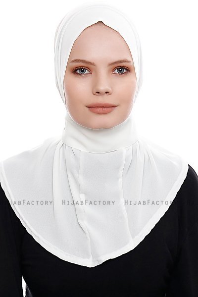 Narin - Hijab Crepe One-Piece Práctico Crema