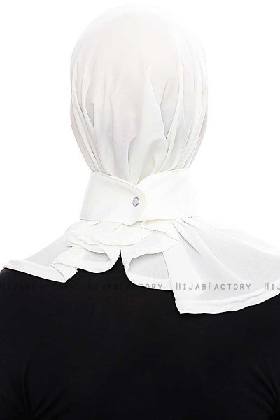Narin - Hijab Crepe One-Piece Práctico Crema