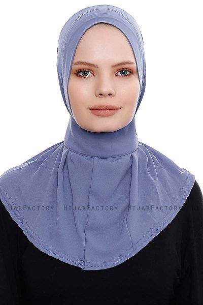 Narin - Hijab Crepe One-Piece Práctico Índigo