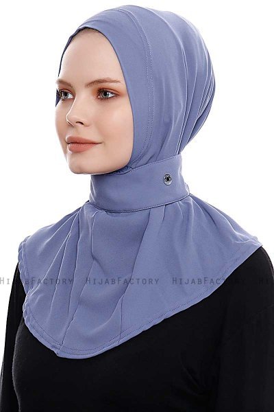 Narin - Hijab Crepe One-Piece Práctico Índigo