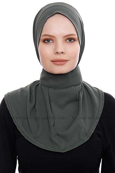 Narin - Hijab Crepe One-Piece Práctico Caqui