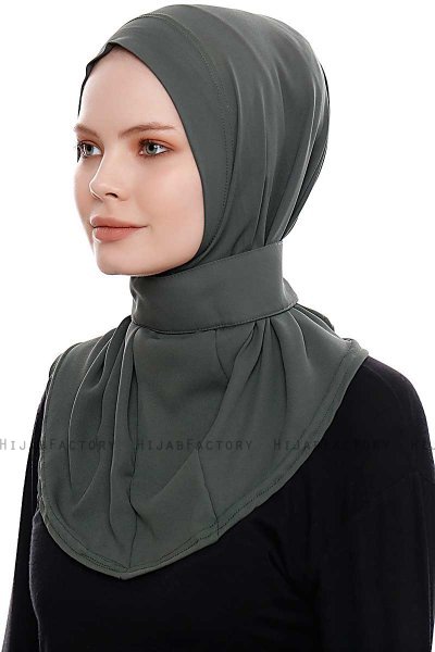 Narin - Hijab Crepe One-Piece Práctico Caqui